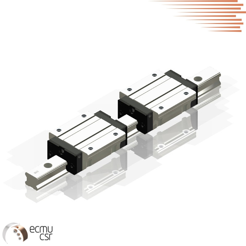 rail + 2 patins à billes - SBI 15 FLL